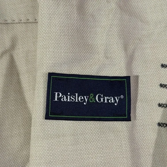 NWT $270 Paisley & Gray Slim Fit Blazer Silken Cream Elbow Patches Men's 52R